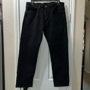 Men’s Jeans Levi’s Dark Black Denim “505” Straight Leg 36x30